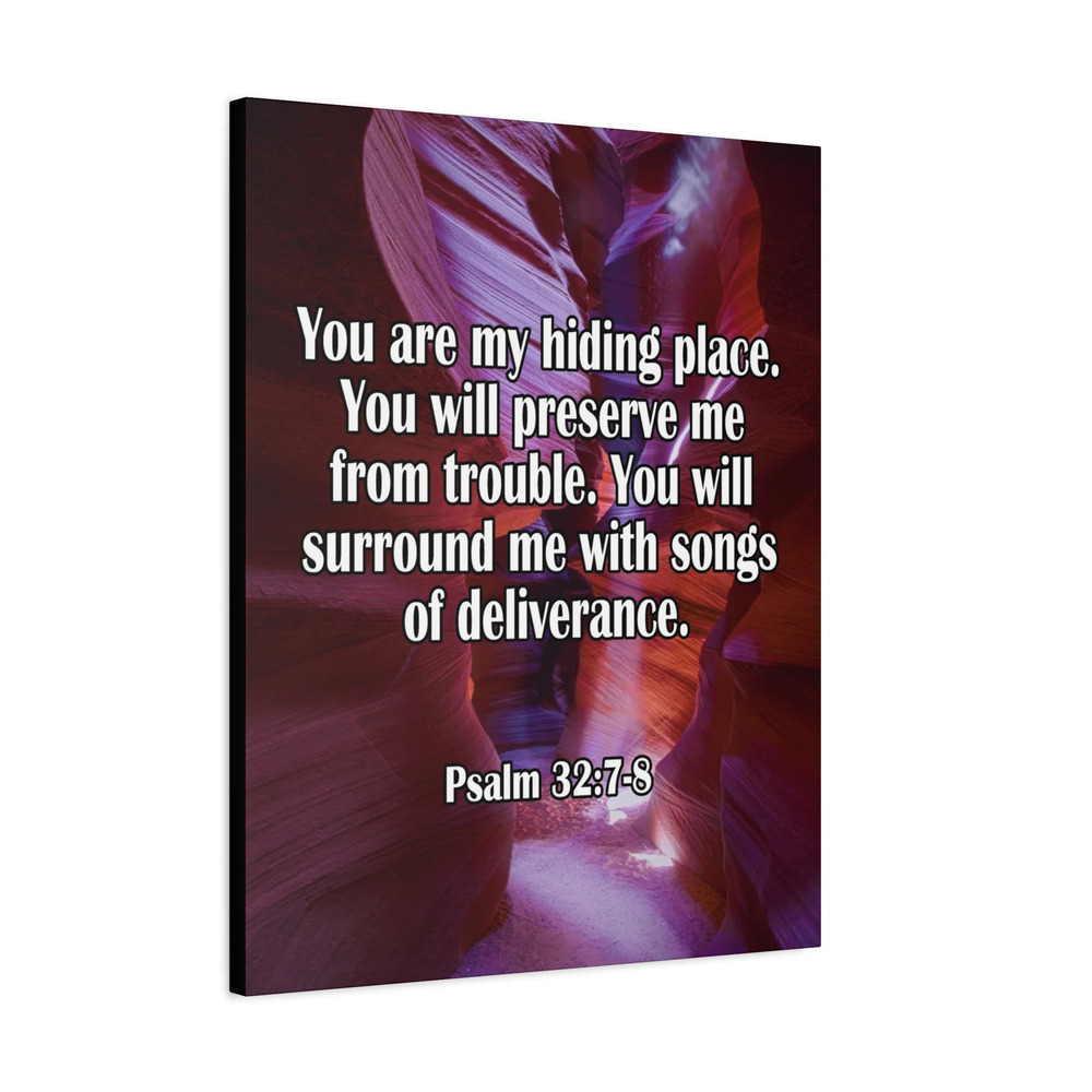 You Are My Hiding Place Psalm 32:7-8 Christian Dad Canvas